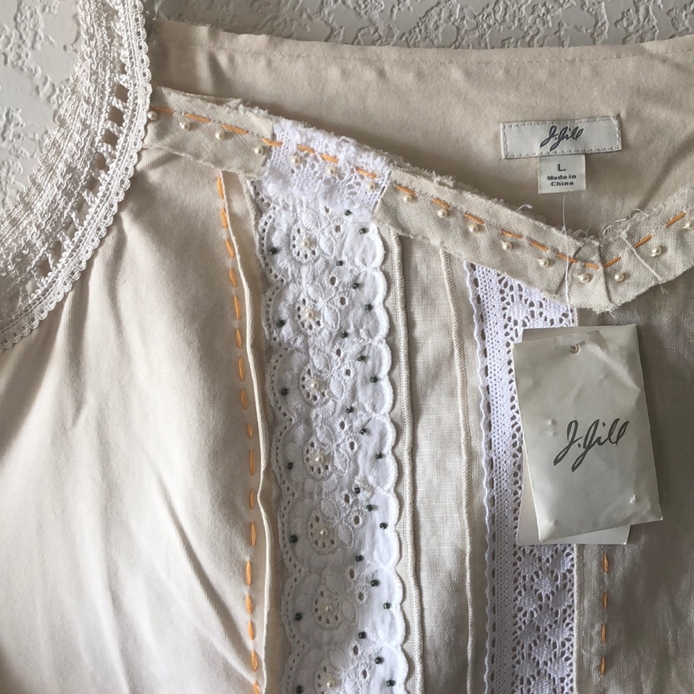 J. Jill Lace beaded top - Picture 7 of 10